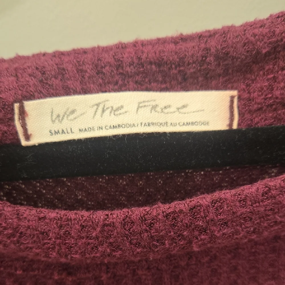 We The Free Burgundy Tunic Top S - Picture 2 of 9
